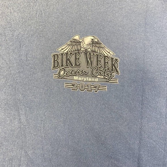 Bike Week Ocean City Maryland Graphic Tee Thrifted Vintage Style Size 2XL - Picture 2 of 11